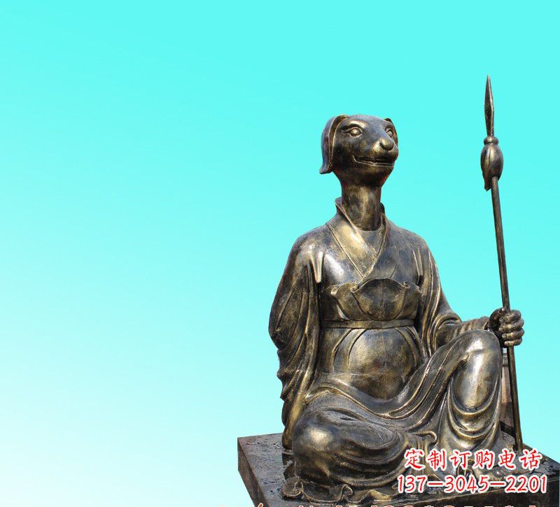 广西精美十二生肖坐式铜雕