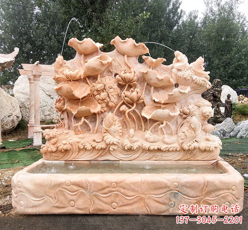 广西汇聚自然艺术的石材喷泉雕塑