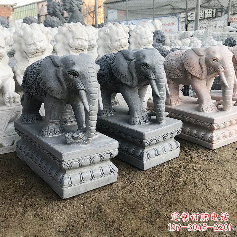 广西中领雕塑:精美大象雕塑