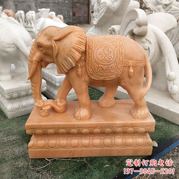 广西立柱大象雕塑,集美观和实用于一体