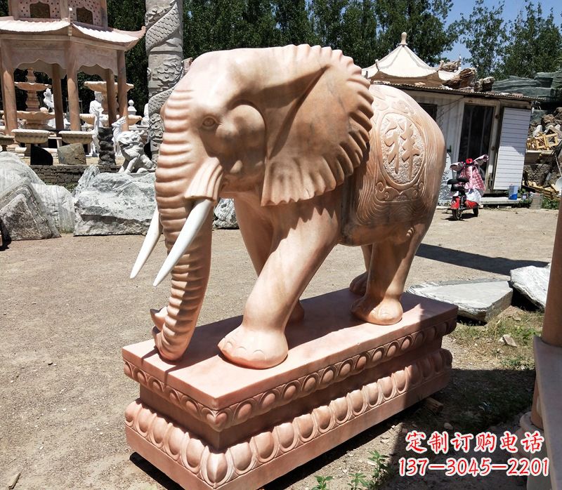 广西精美大象櫈,领雕工艺独特