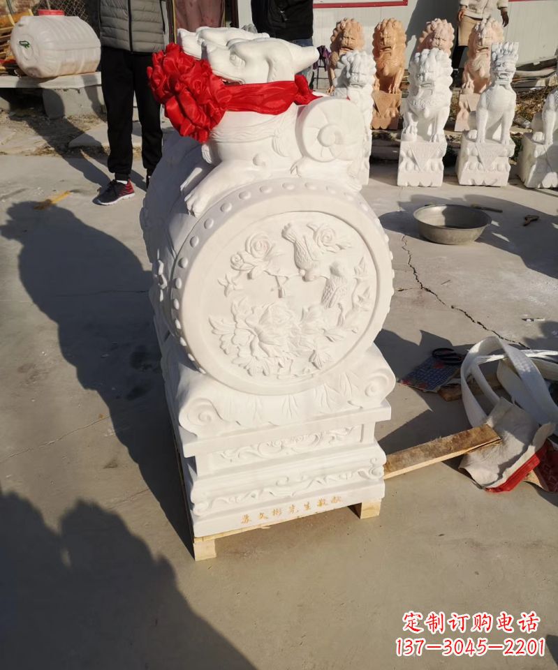 广西中领雕塑出品:石雕招财大象雕塑