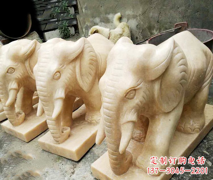 广西石雕大象喷水雕塑,令人惊叹的艺术之作