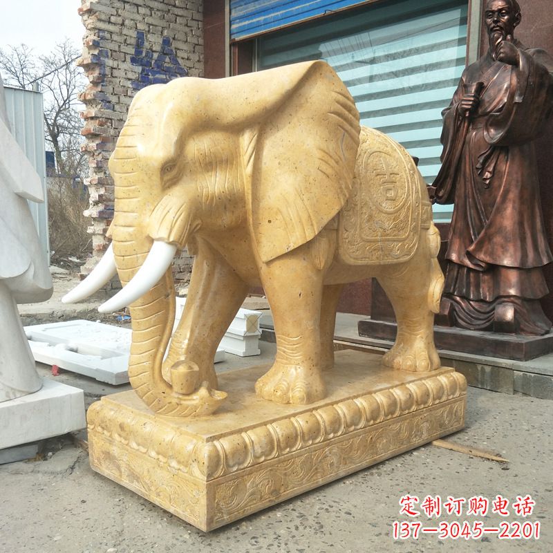 广西精美大象雕塑,为你定制宅神兽