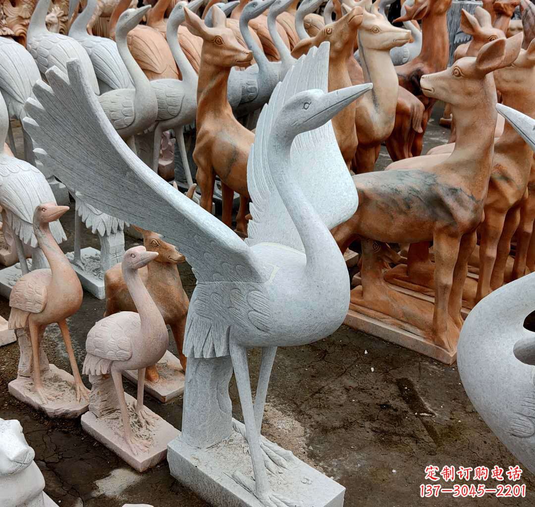 广西丹顶鹤雕塑,令您汲取自然之美
