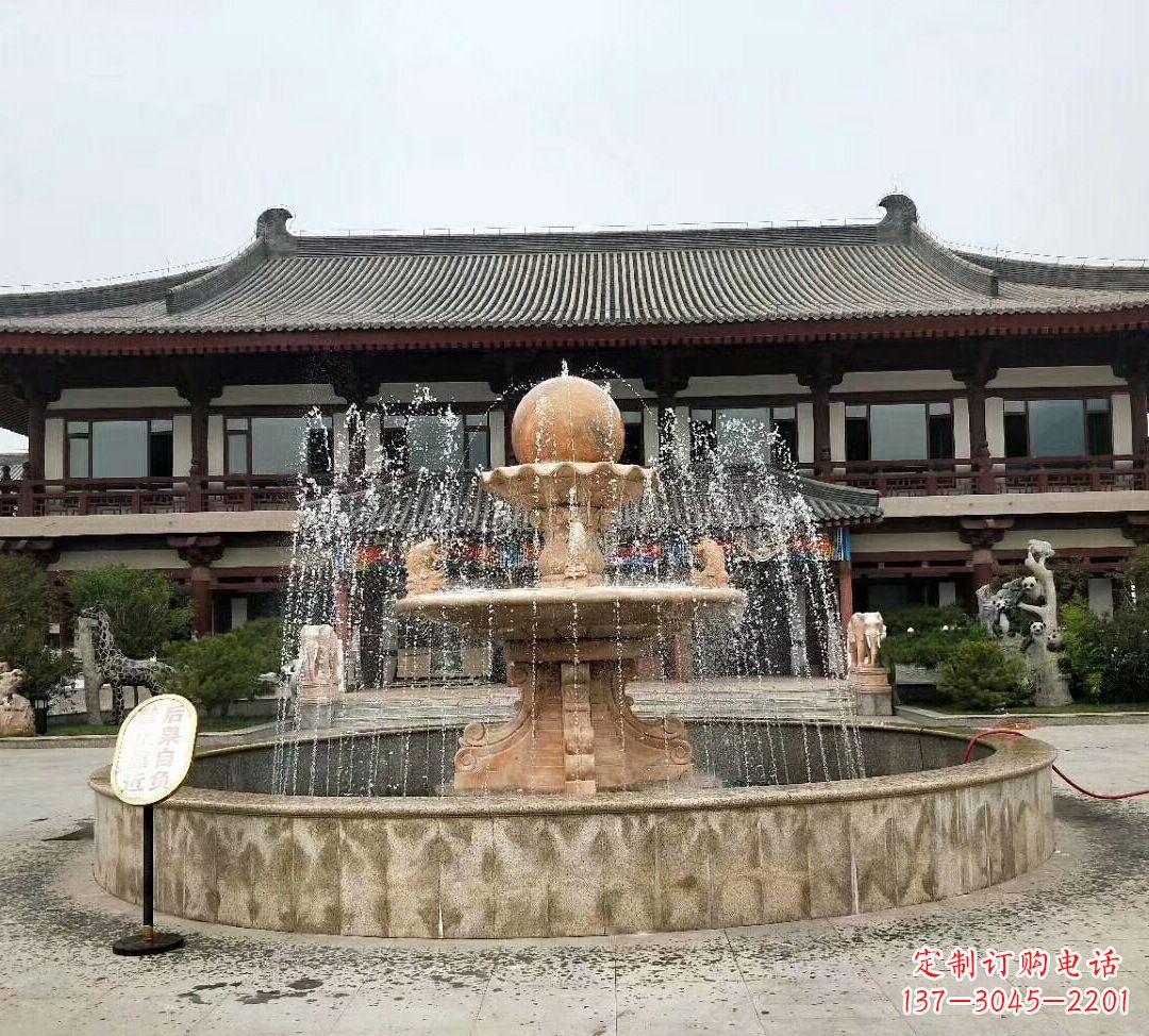 广西中领雕塑手工定制风水球雕塑