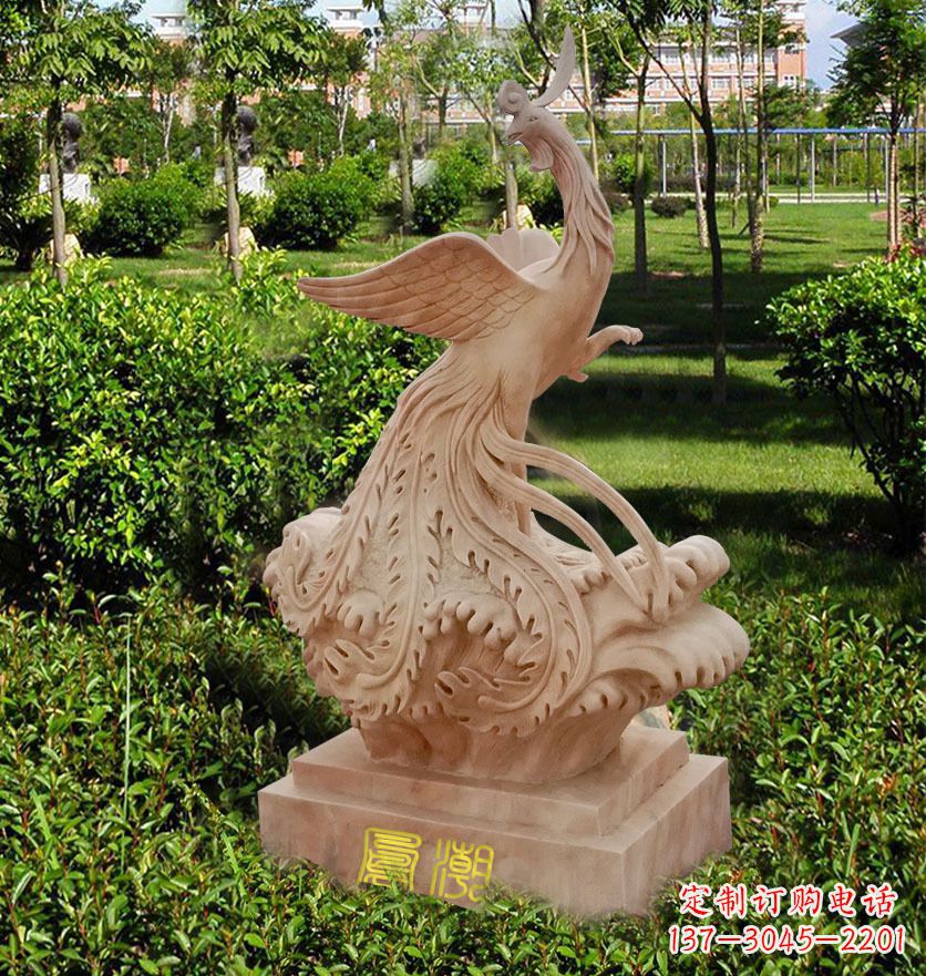 广西雕刻凤凰传递祥瑞祝福
