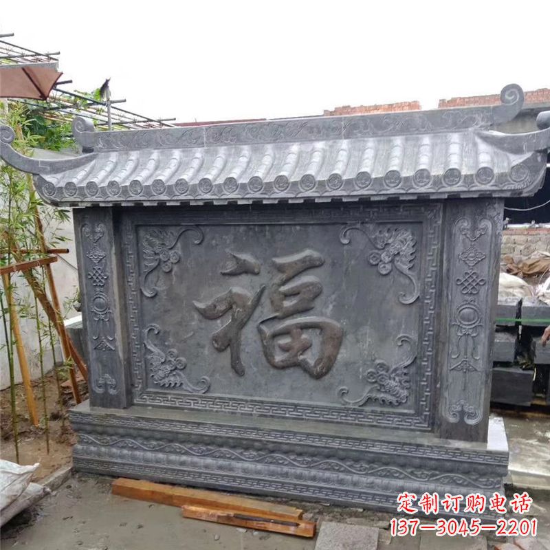 广西中领雕塑:福字雕塑,点缀婚房庭院