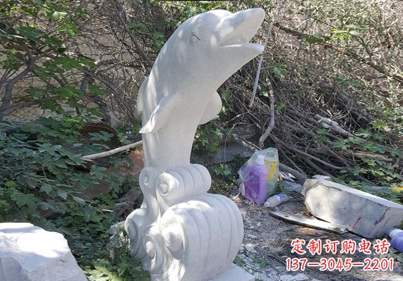 广西石雕海豚海浪