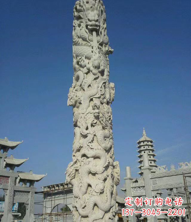 广西精美雕塑,华表龙柱雕塑