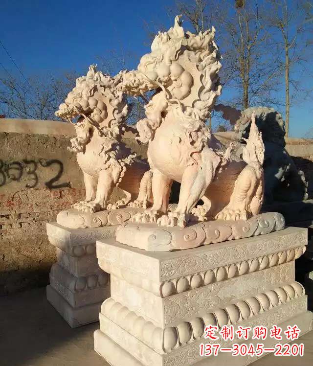 广西石雕吉祥麒麟