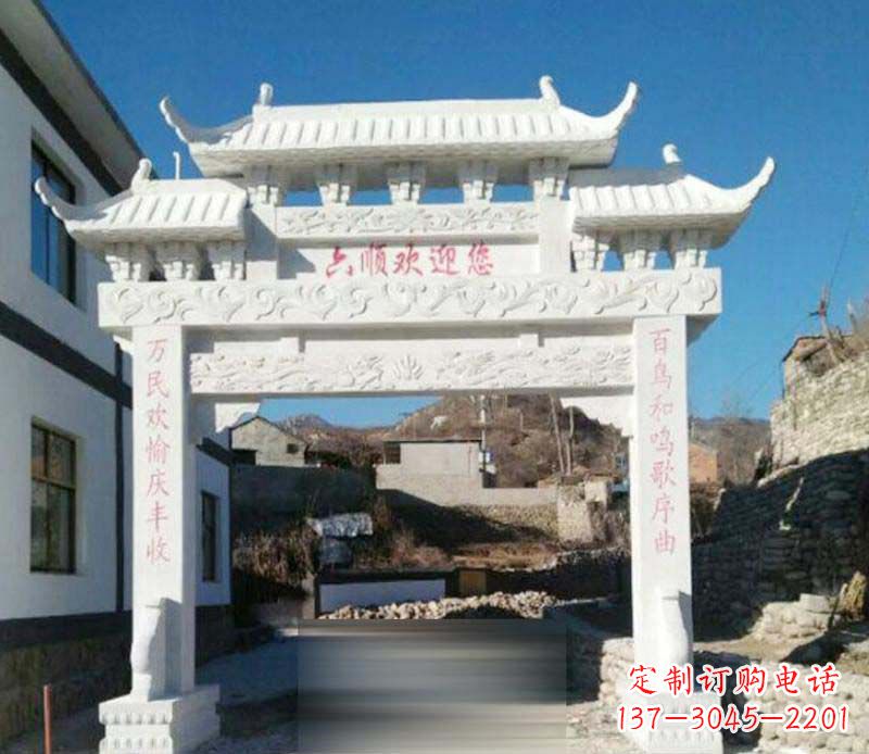 广西牌坊雕塑:为景观增添独特灵气