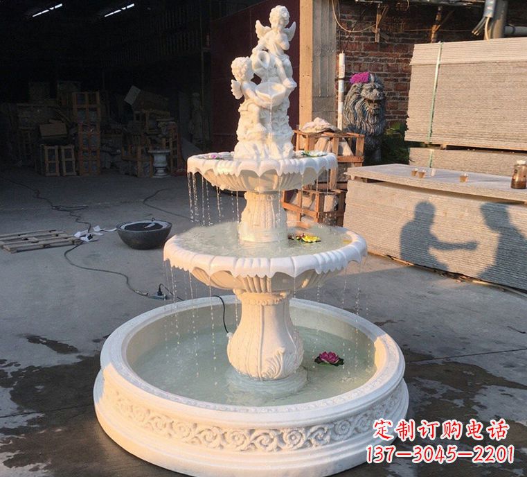 广西石雕龙头喷泉 风水
