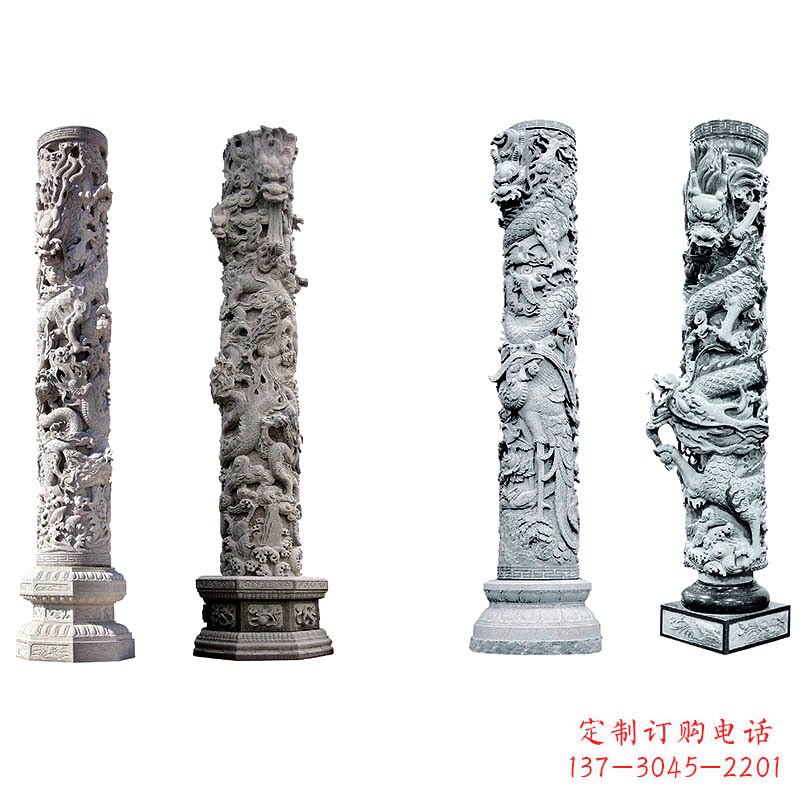 广西精美绝伦的石雕龙柱