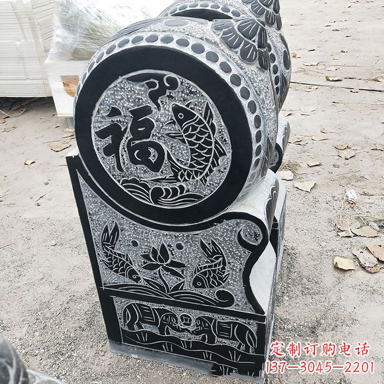 广西青石门墩雕塑,让您的家居典雅自有格调