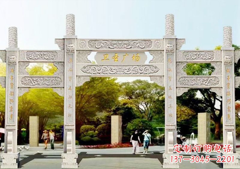 广西石雕牌坊雕