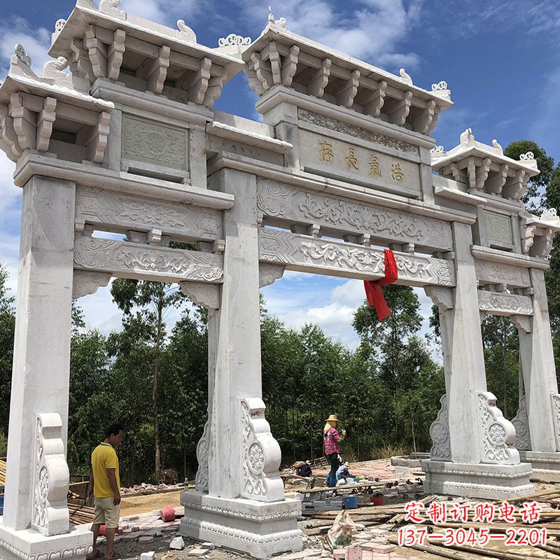 广西石雕牌坊陵墓雕塑,让你的家族历史永载史册