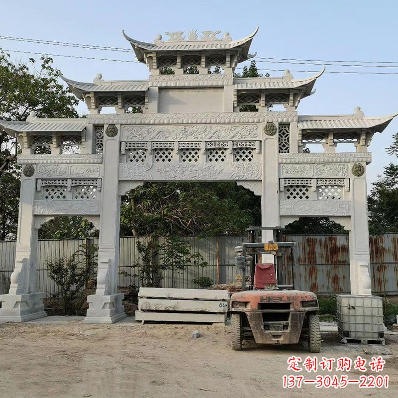 广西石雕牌坊楼兰雕塑产品介绍: