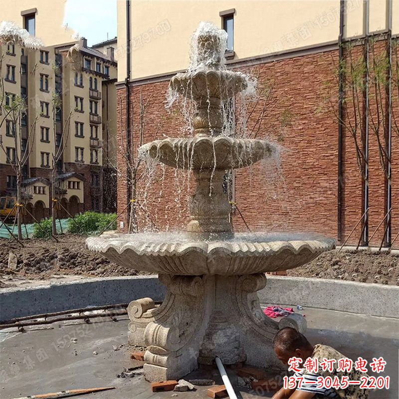 广西中领雕塑石喷泉雕塑