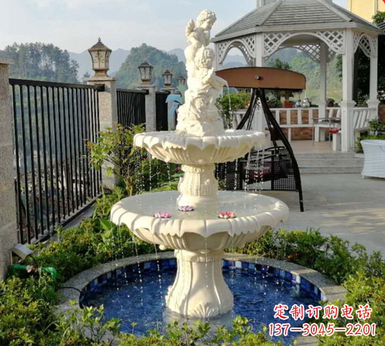 广西石雕喷泉水池-精致定制
