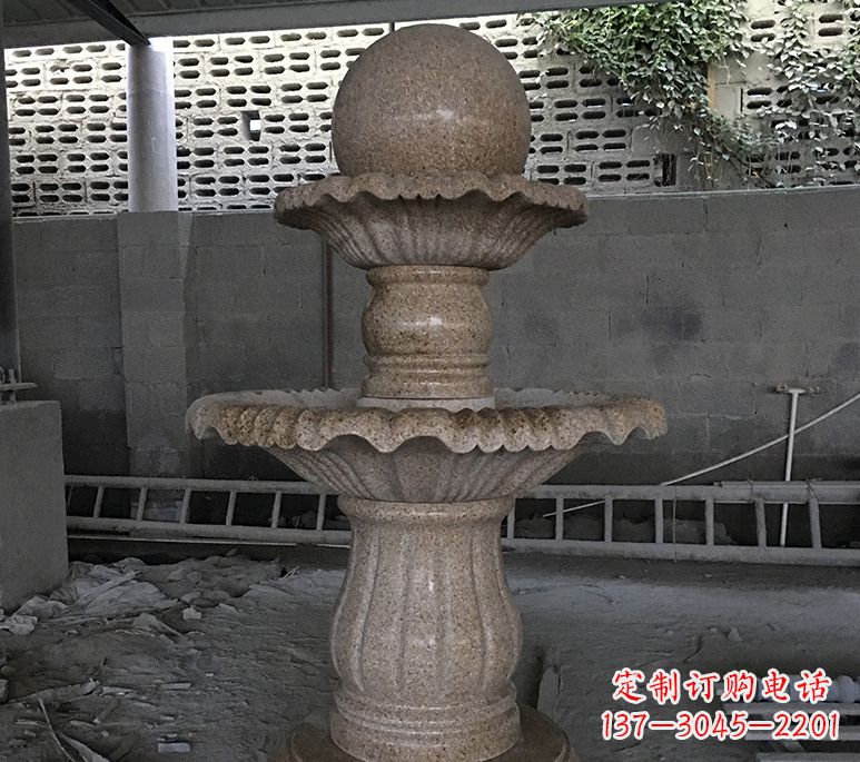 广西欣赏精美的石雕喷泉雕塑