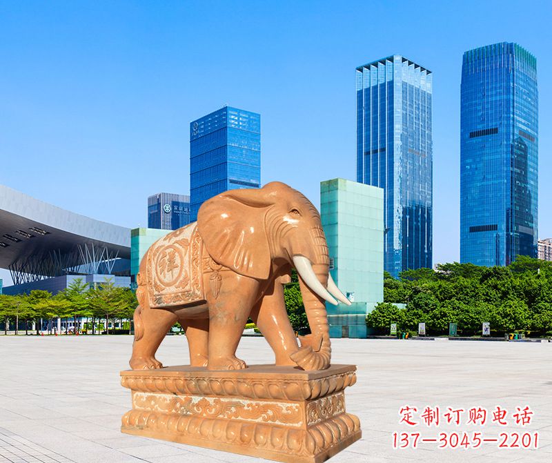 广西大象雕塑,现代大象喷水雕塑,营造雅致优雅氛围
