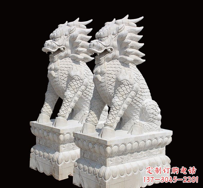 广西中领雕塑推出麒麟雕塑一对