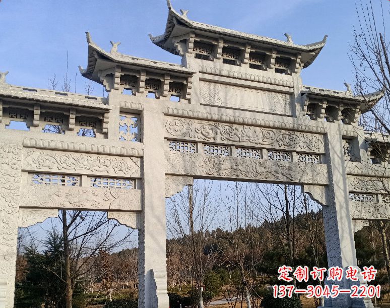 广西石雕乡村牌坊
