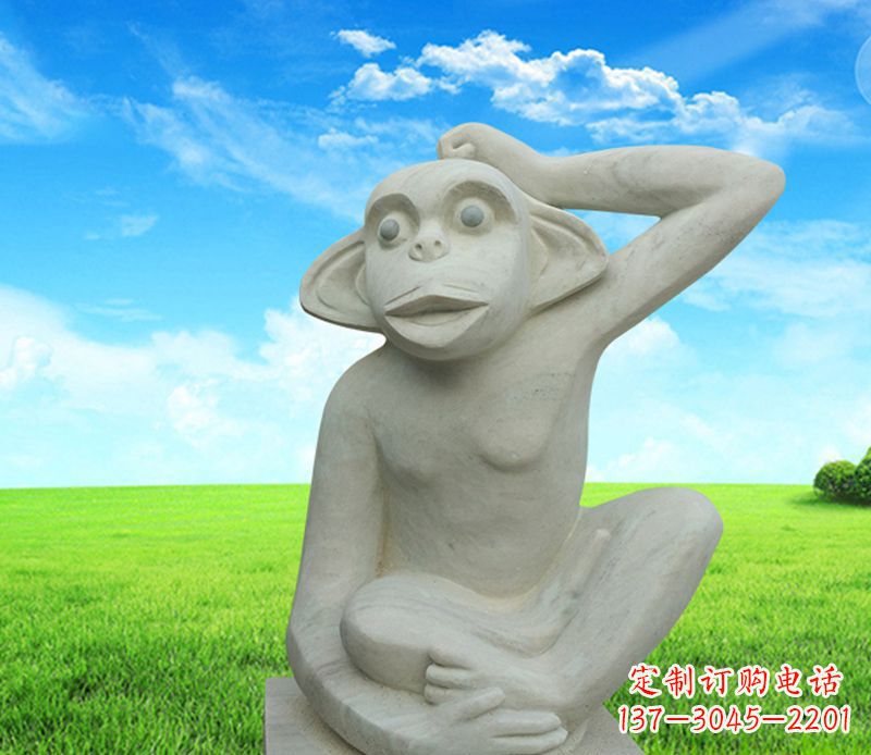 广西石雕小猴子