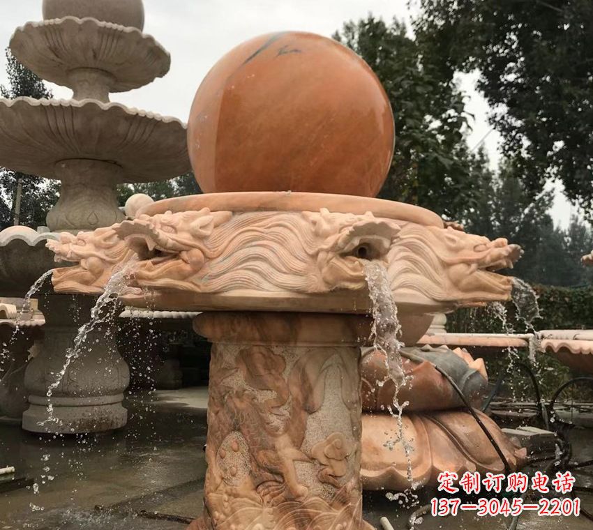 广西石雕自然流水喷泉