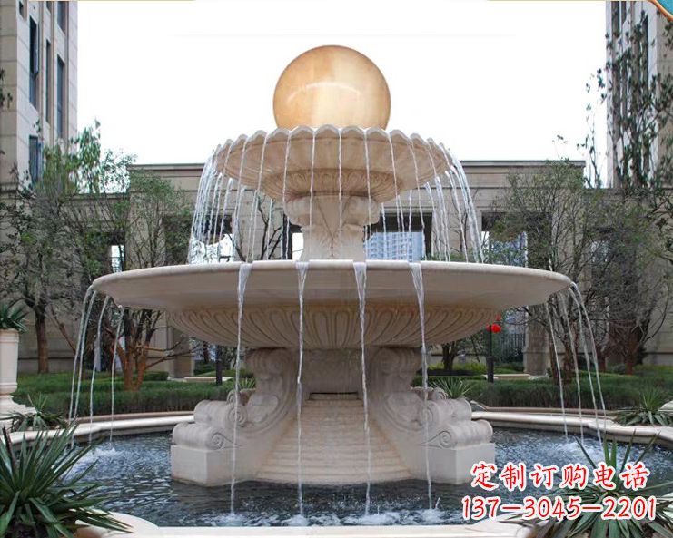 广西石墩喷泉石雕