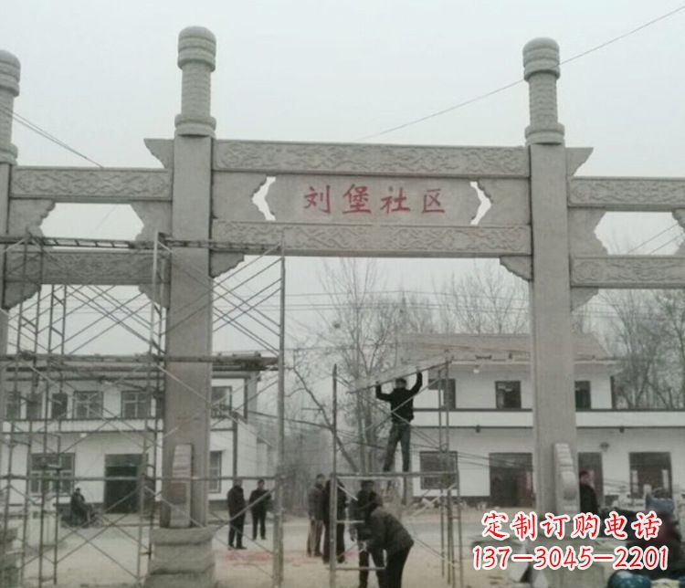 广西石牌坊道路石雕