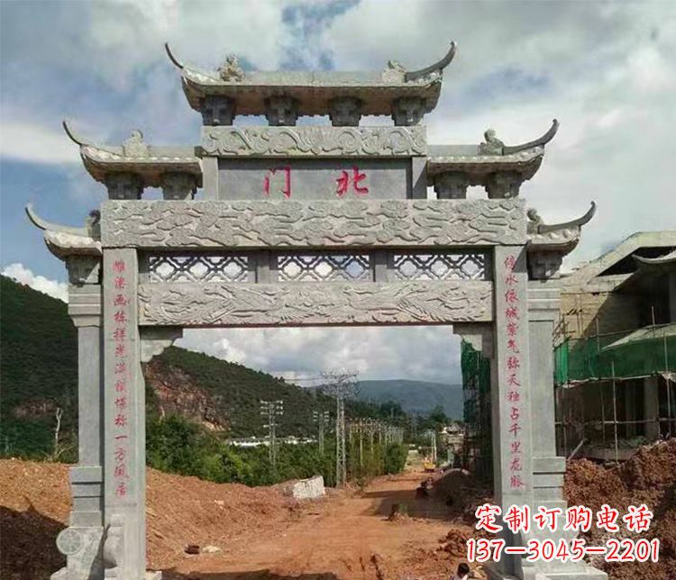 广西石牌坊单门牌坊石雕