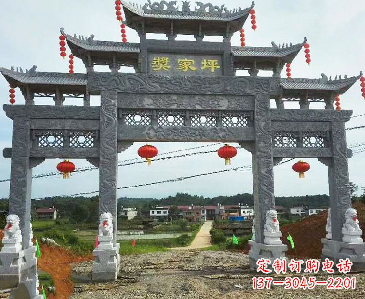 广西石牌坊石雕