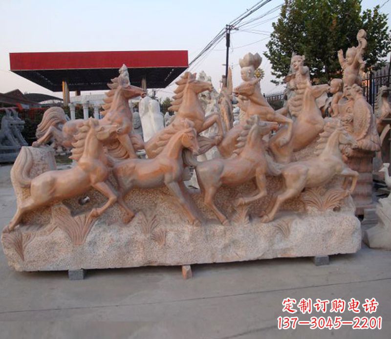 广西石头奔马雕塑