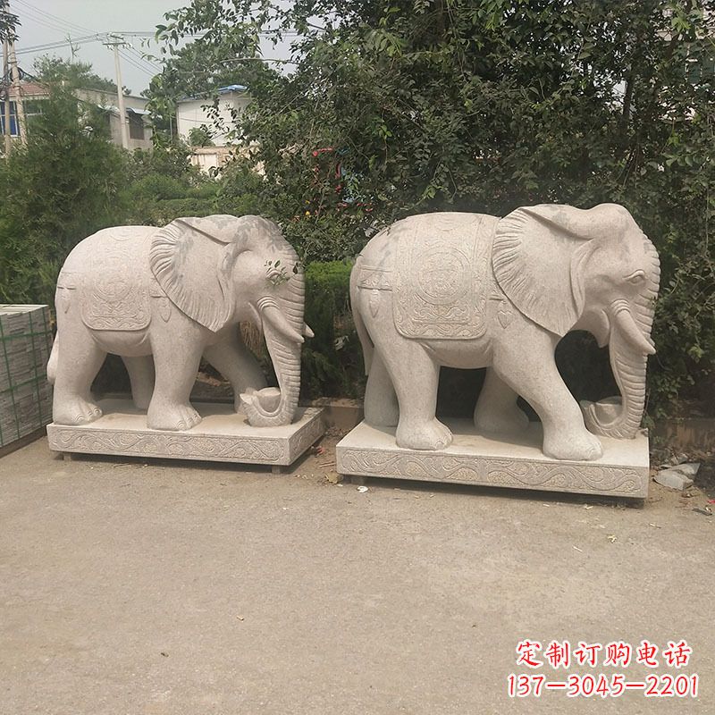 广西石头大象雕塑