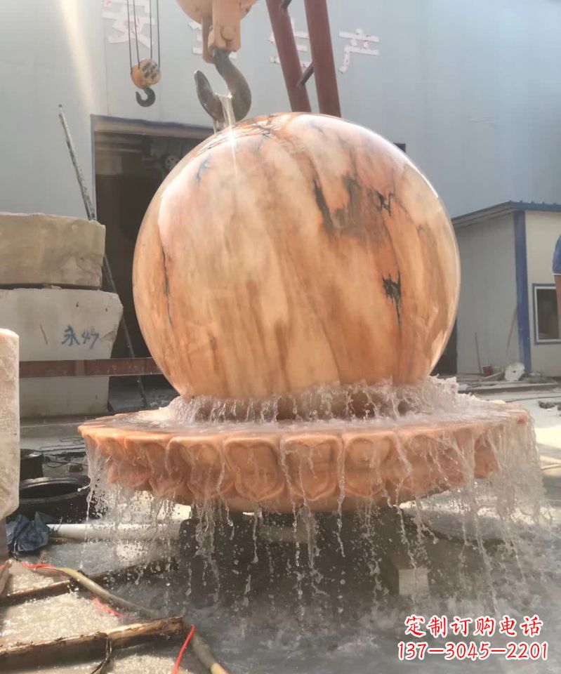 广西时来运转风水球石雕