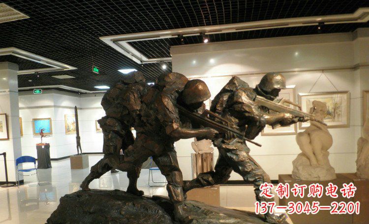 广西士兵突击战士铜雕