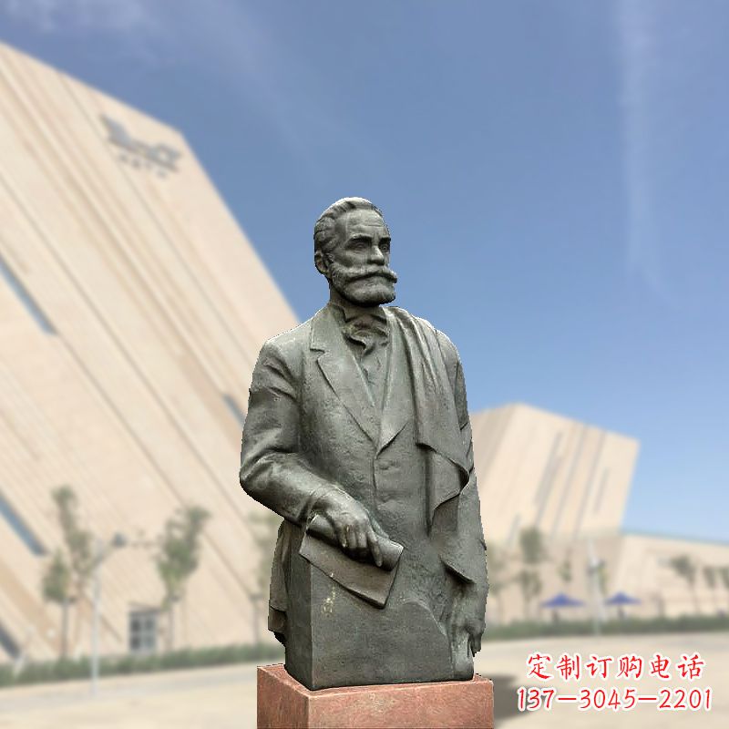 广西世界名人“黄色炸药”的发明者诺贝尔半身像雕塑