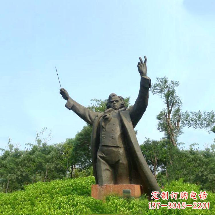 广西世界名人贝多芬铜雕像-公园景区欧美人物雕塑
