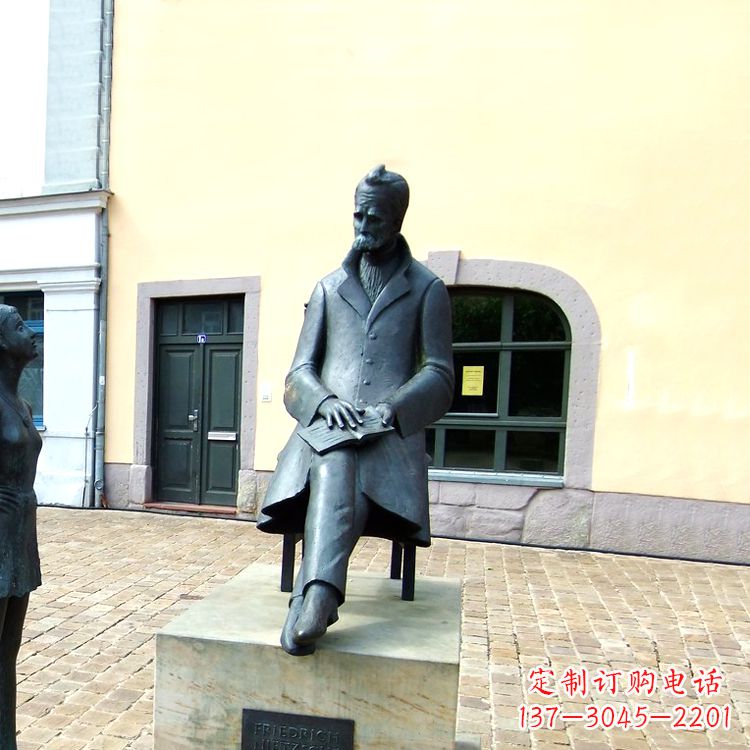 广西世界名人德国著名哲学家尼采铜雕景观雕塑