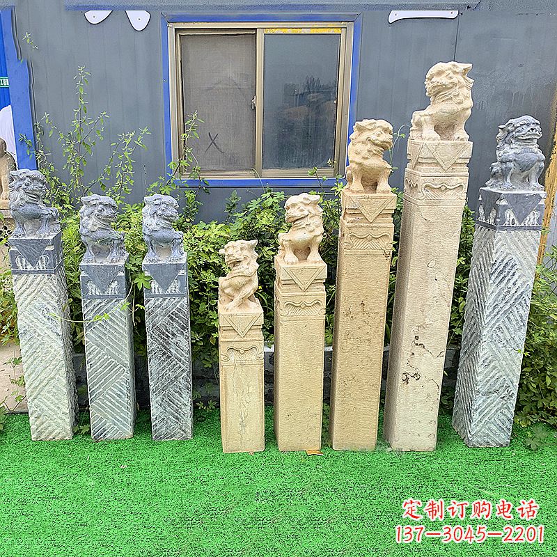 广西拴马桩狮子