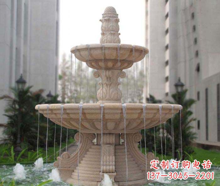 广西双层喷泉小区石雕