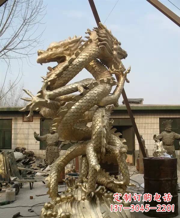 广西双龙铜雕