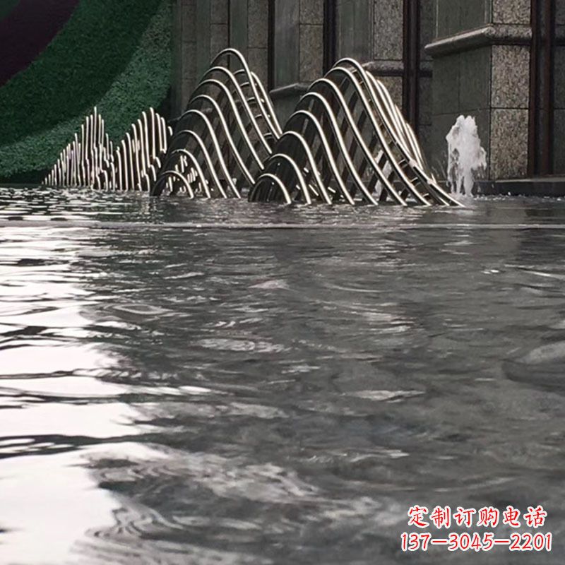 广西水池水景假山不锈钢