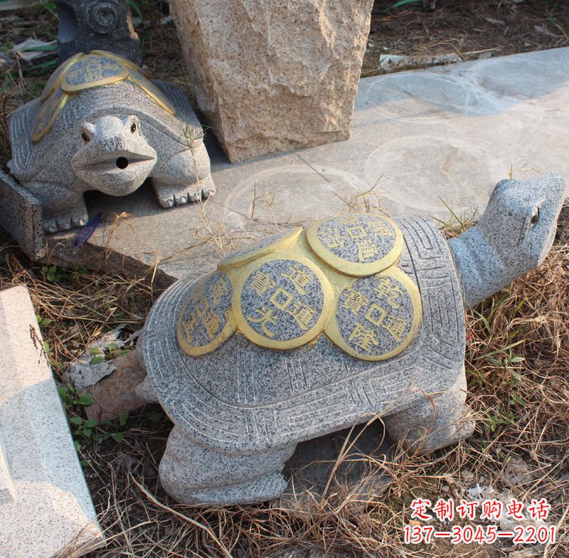 广西水池乌龟石雕