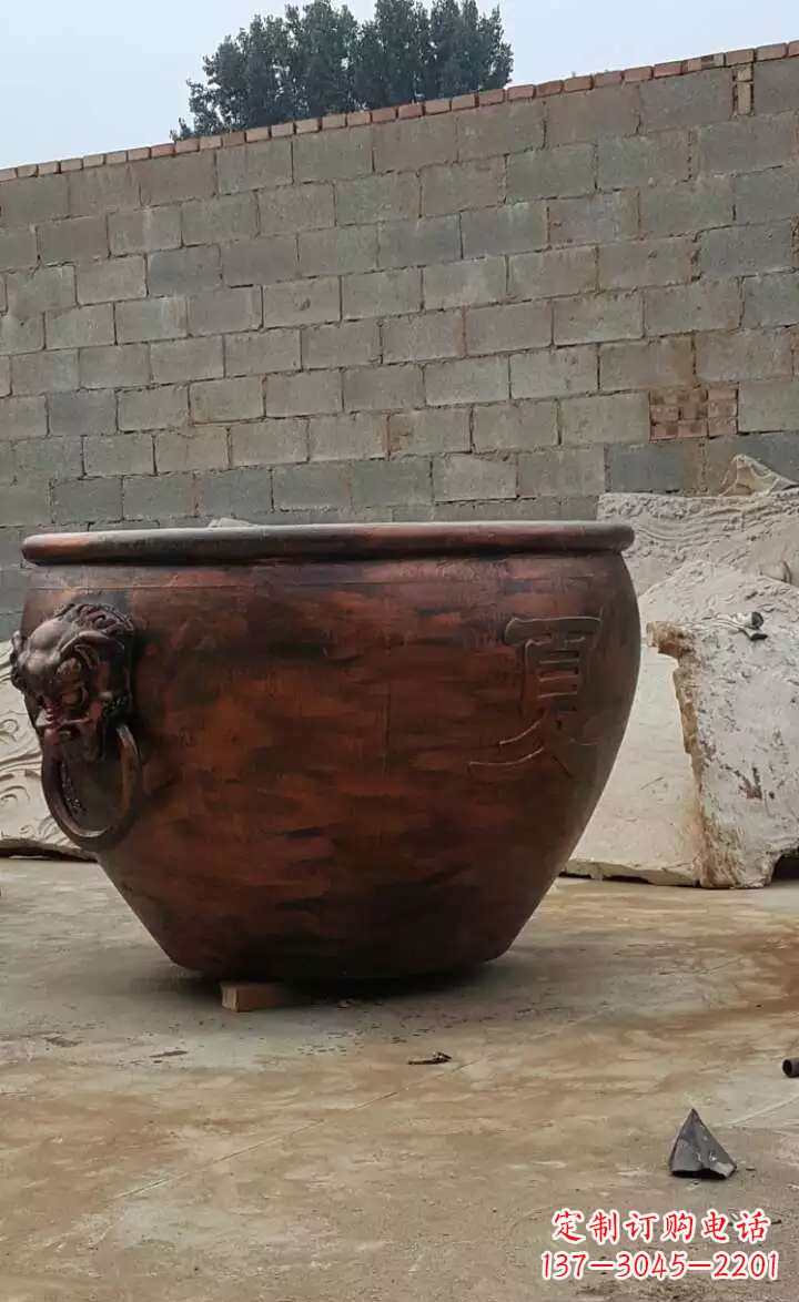 广西水缸铜雕