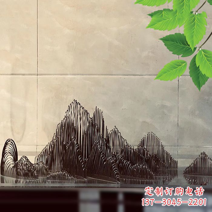 广西水景水池不锈钢假山雕塑