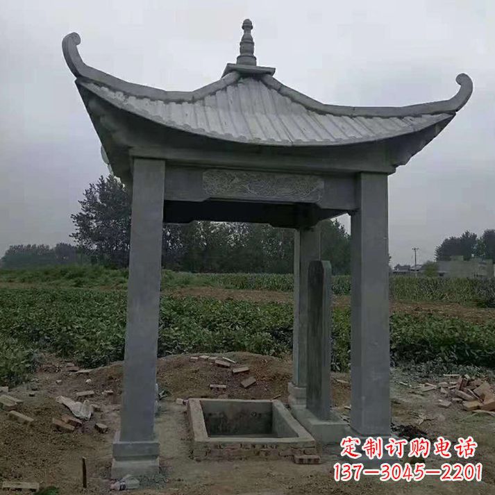 广西四角庭院石凉亭
