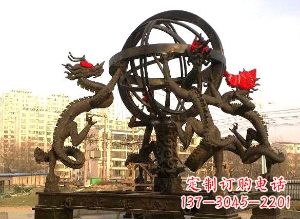 广西四龙戏珠城市景观铜雕